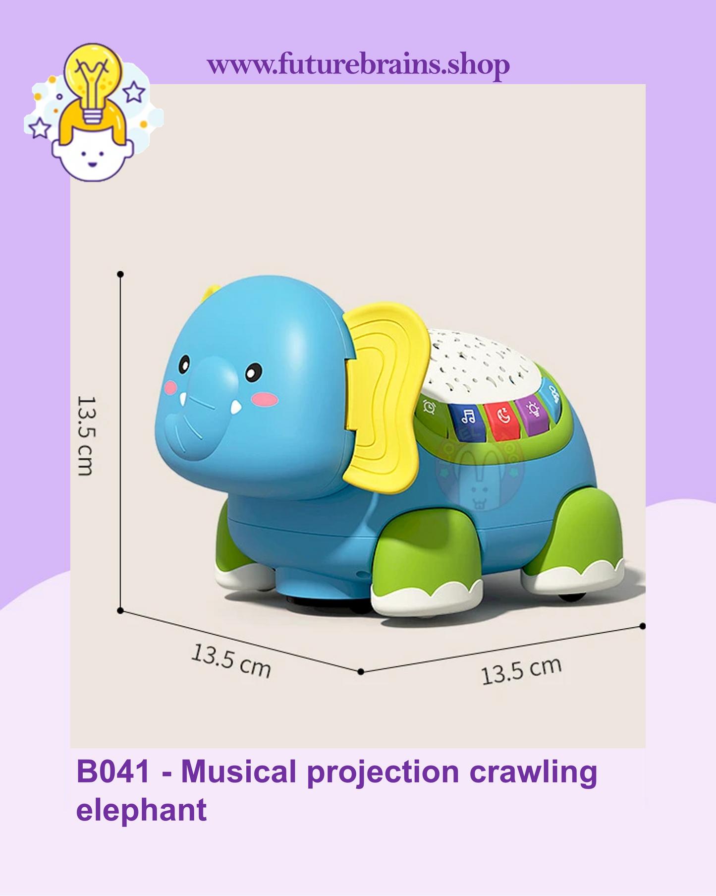 B041 - Musical projection crawling elephant