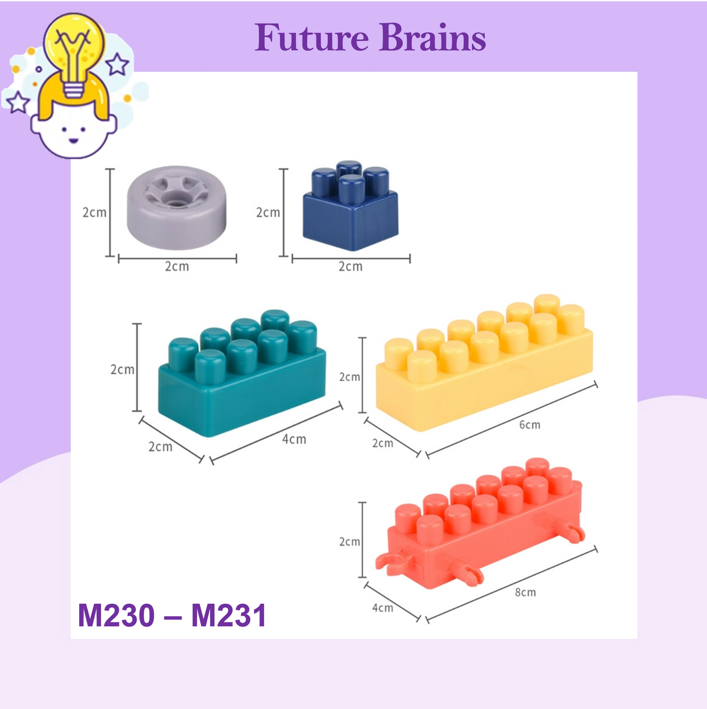 Plastic building blocks with table