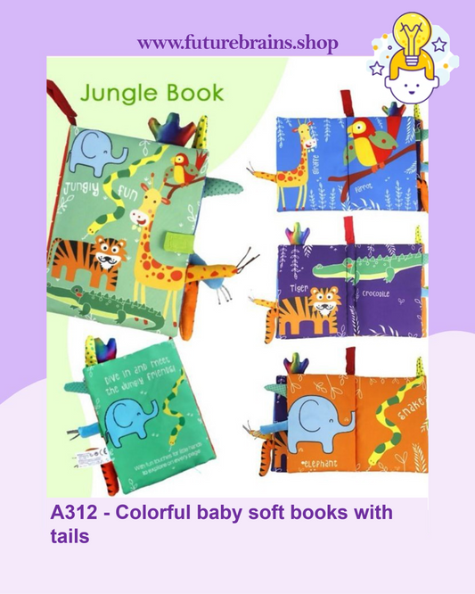 A312 - Colorful baby soft books with tails