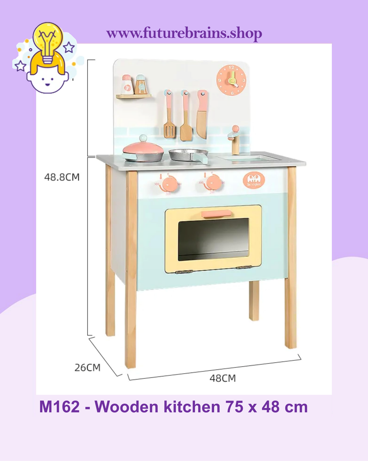 M162 - Wooden colorful kitchen 75 x 48 cm (FREE DELIVERY)