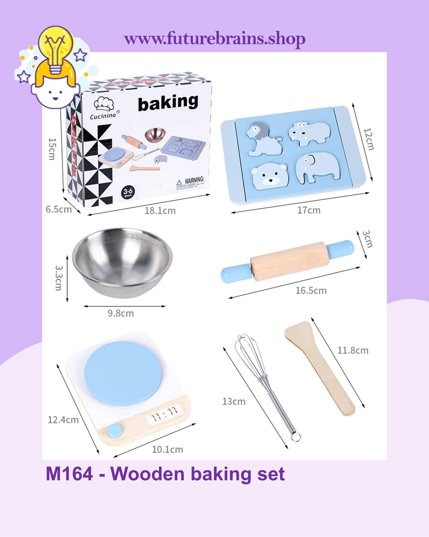 M164 - Wooden baking set