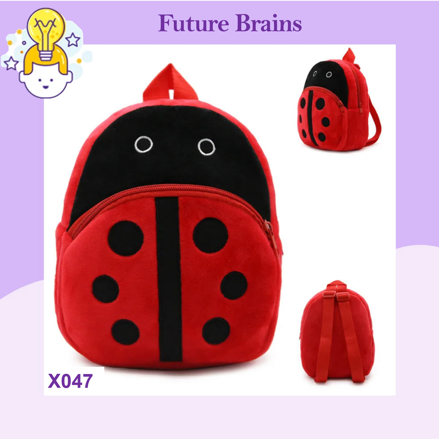 X047 - Animals cartoon backpacks 26 x 24 cm