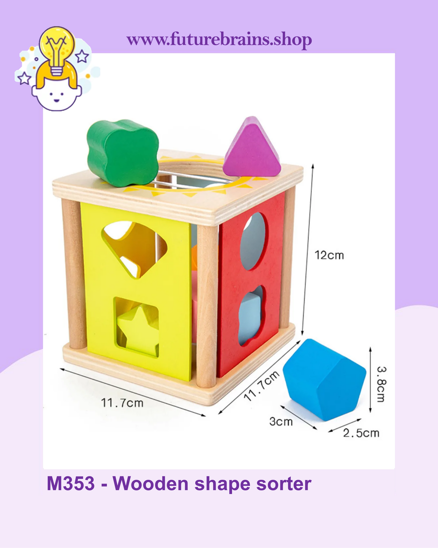 M353 - Wooden shape matching toy