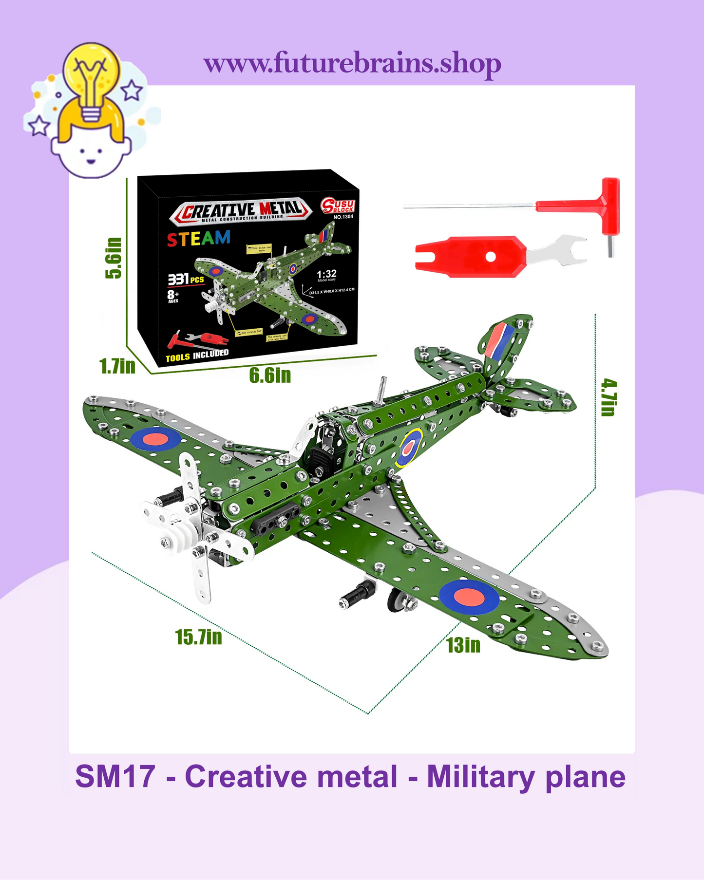 SM17 - Creative metal - Military plane