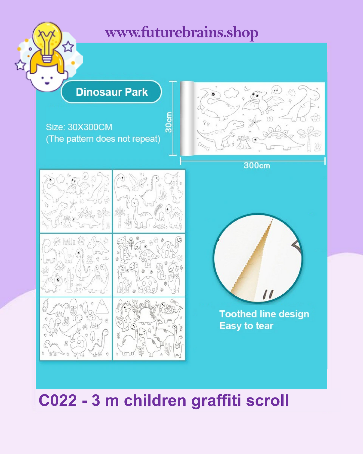 C022 - 3 m children graffiti scroll