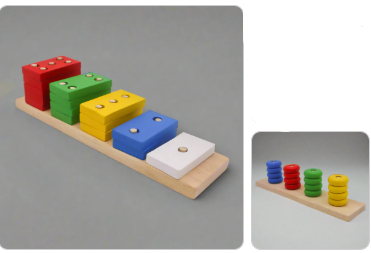 M137 - Rectangles Stacking and counting boards - Teaching Aid Combination