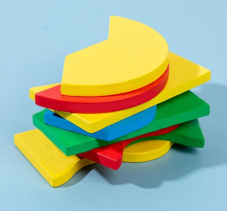 P008 - Wooden Fraction Shape Puzzle