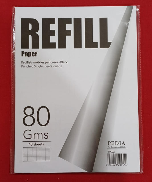 X071 - Refill punched single sheet 80 gr A4 48 sheets