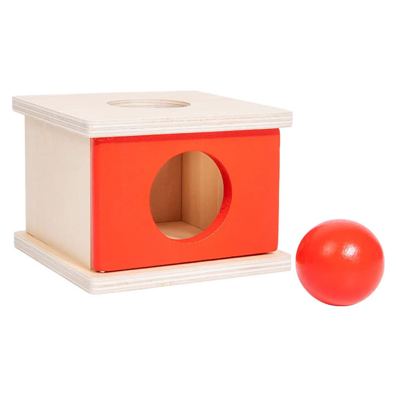 M087 - Wooden Montessori Shape Sorting & Object Permanence Box