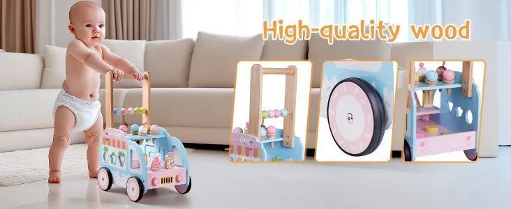 B051 - Wooden Ice cream walker