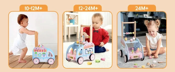 B051 - Wooden Ice cream walker