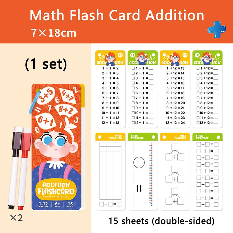Wipe-Clean math flashcards