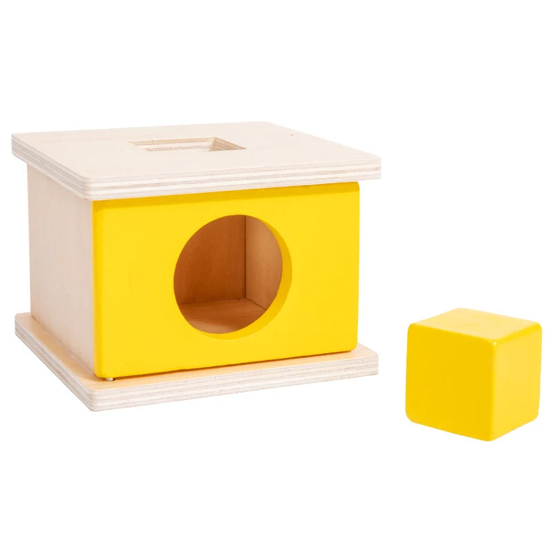 M087 - Wooden Montessori Shape Sorting & Object Permanence Box