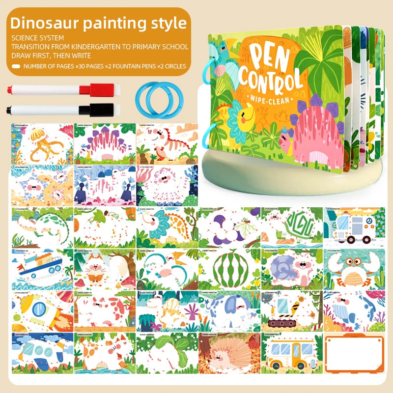 A004 - Pen Control Wipe-Clean Book