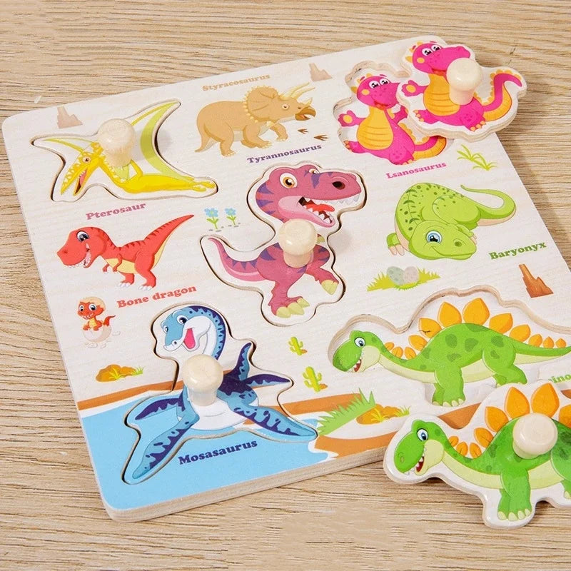 P007 - Wooden Hand Grasp Peg Puzzle