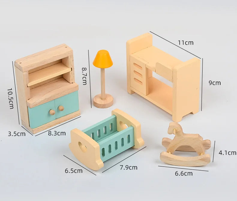 M250 - Doll House Wooden Furniture Set
