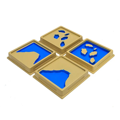 Mo023 - Montessori Land and Water Form Trays