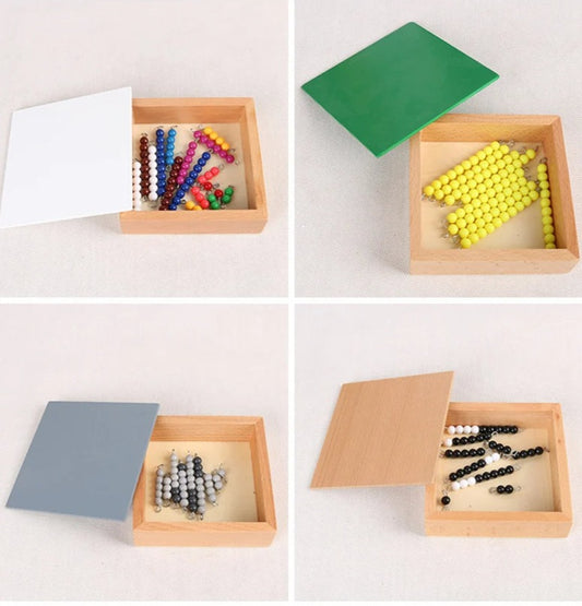 Mo091 - Montessori beads sets for subtraction snake game