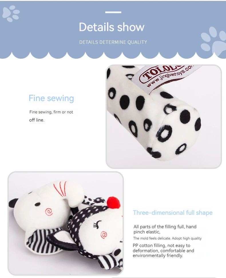 B021 - Black and white baby cloth sooting BB stick