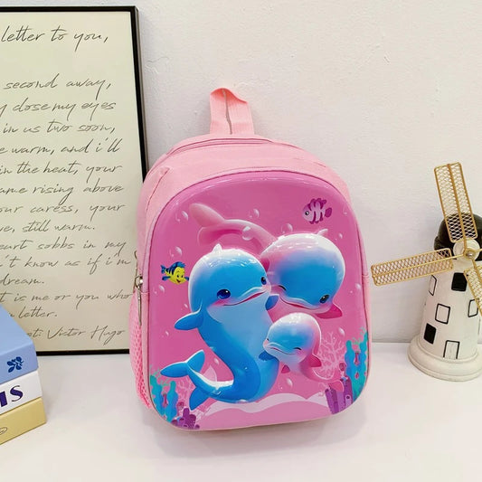 SB002 - 30 cm 3D school bag dolphins design