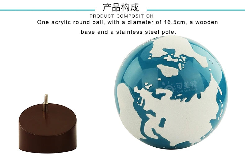 Mo075 - Montessori globe of land and water