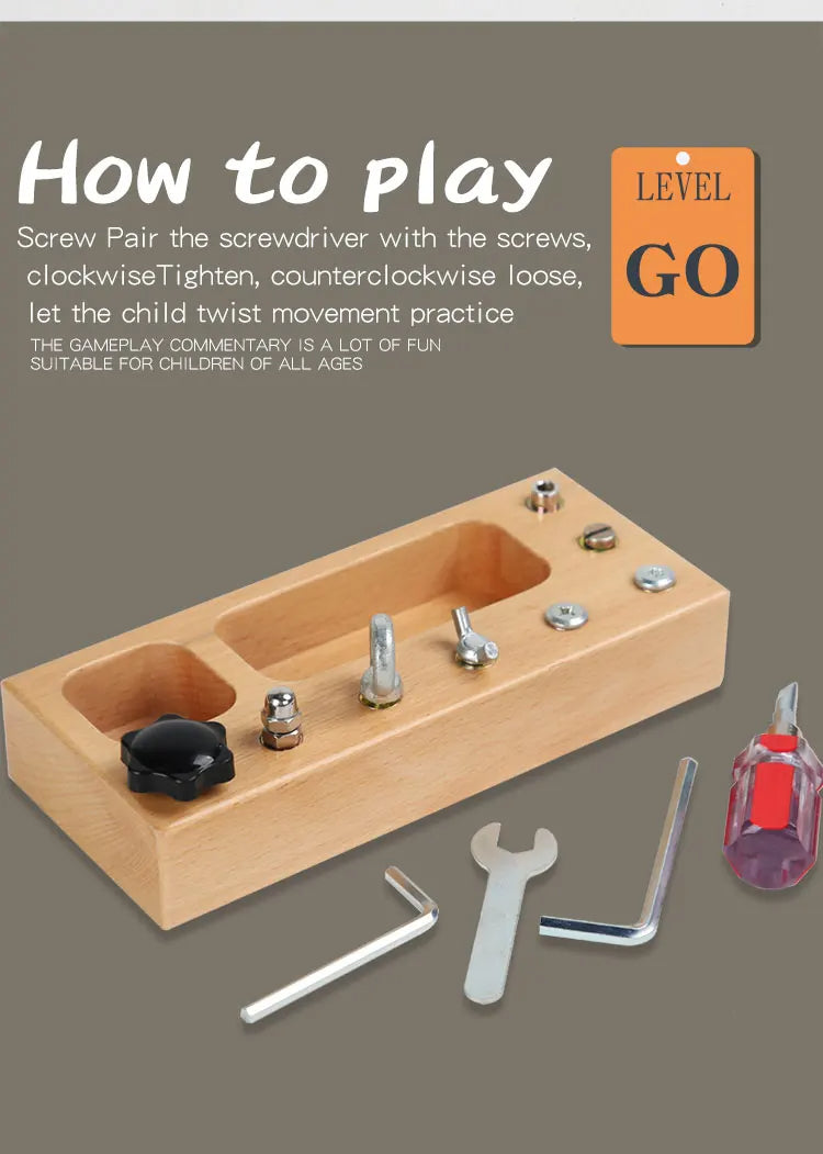 Mo140 - Montessori Screw combination