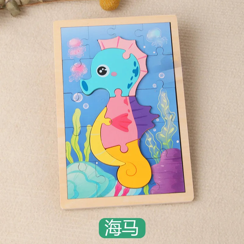 P081 - 2 in 1, 3D wooden puzzle