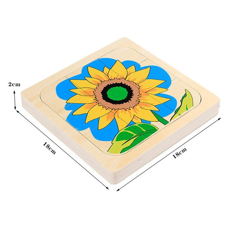 Mo094 - Montessori Life cycle layers puzzle