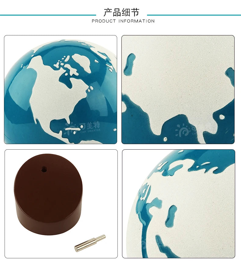 Mo075 - Montessori globe of land and water