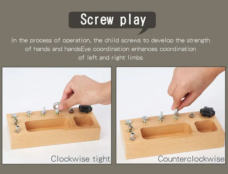 Mo140 - Montessori Screw combination