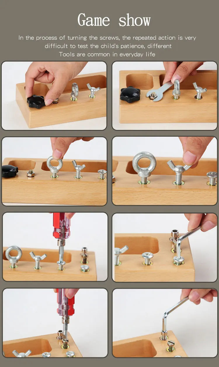 Mo140 - Montessori Screw combination