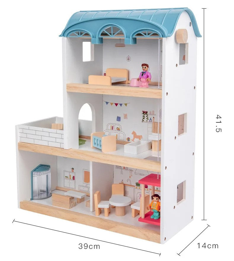 M259 - Wooden doll house 42 x 39 cm