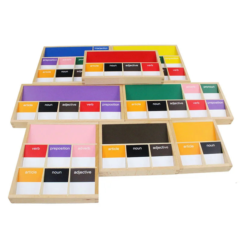 Mo083 - Montessori grammar boxes