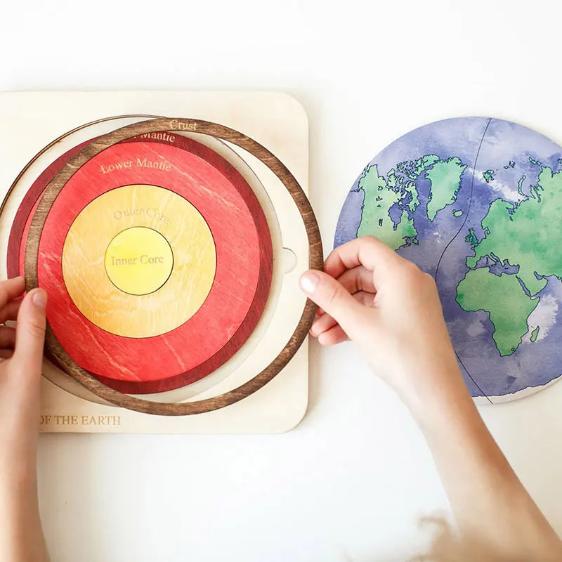 Mo086 - Montessori multi-layer Earth puzzle