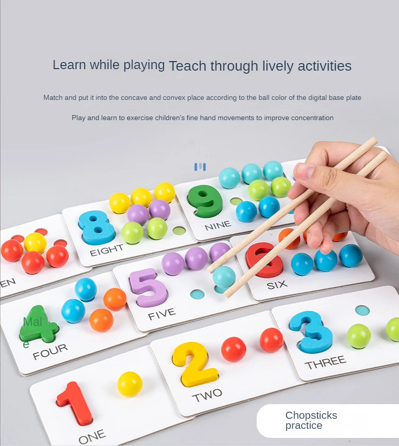 E134 - Number cognitive operation bead matching game