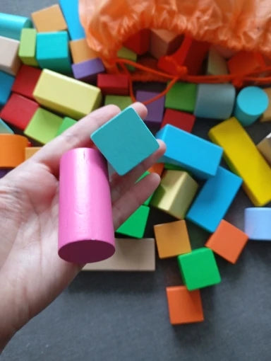 Wooden building blocks