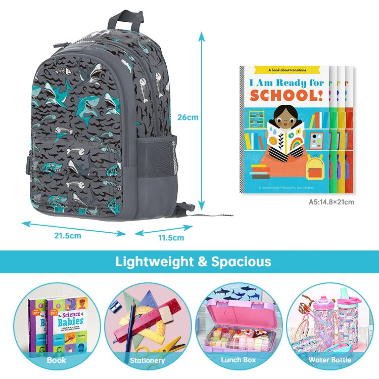 SB011 - 26 cm Toursun school bag sharks design