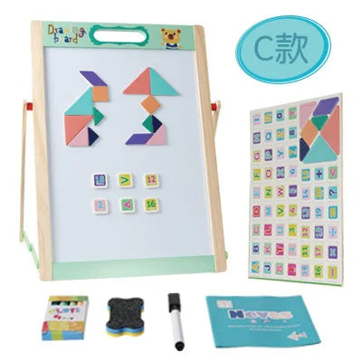 M174 - Drawing board with tangram puzzles