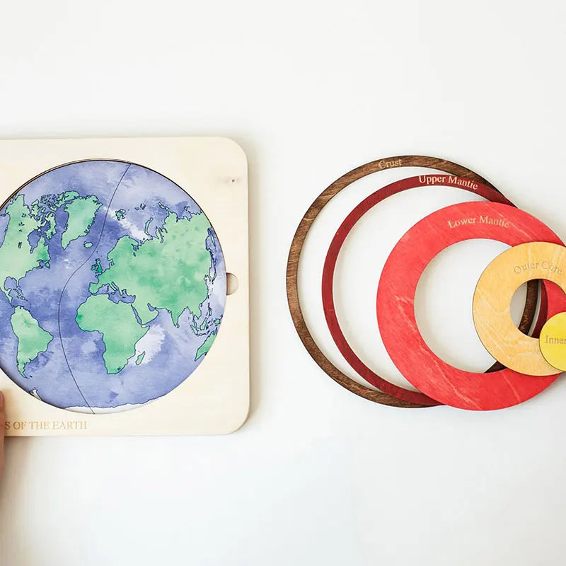 Mo086 - Montessori multi-layer Earth puzzle