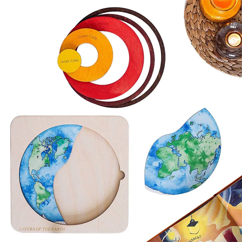 Mo086 - Montessori multi-layer Earth puzzle