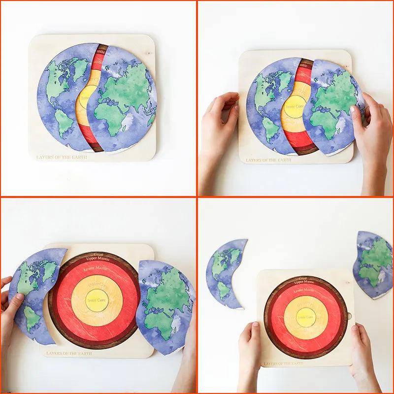 Mo086 - Montessori multi-layer Earth puzzle