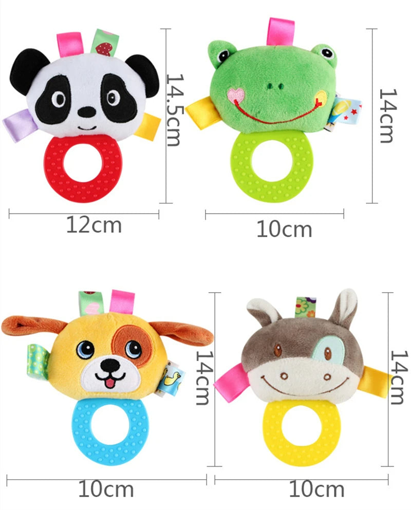 B023 - Baby hand gripping gum rattle plush toy