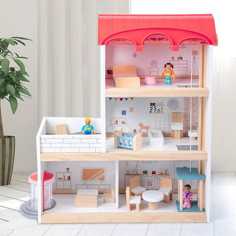 M259 - Wooden doll house 42 x 39 cm