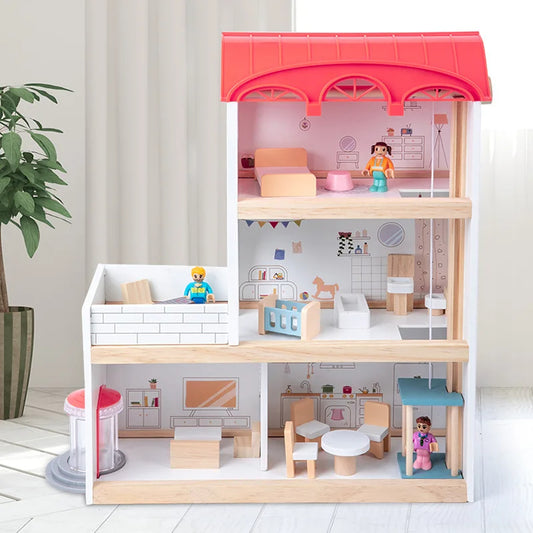 M259 - Wooden doll house 42 x 39 cm