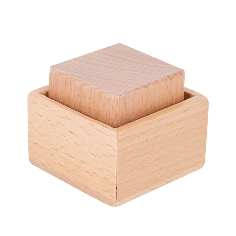 Mo134 - Montessori 3D shape fitting exercise - Cube