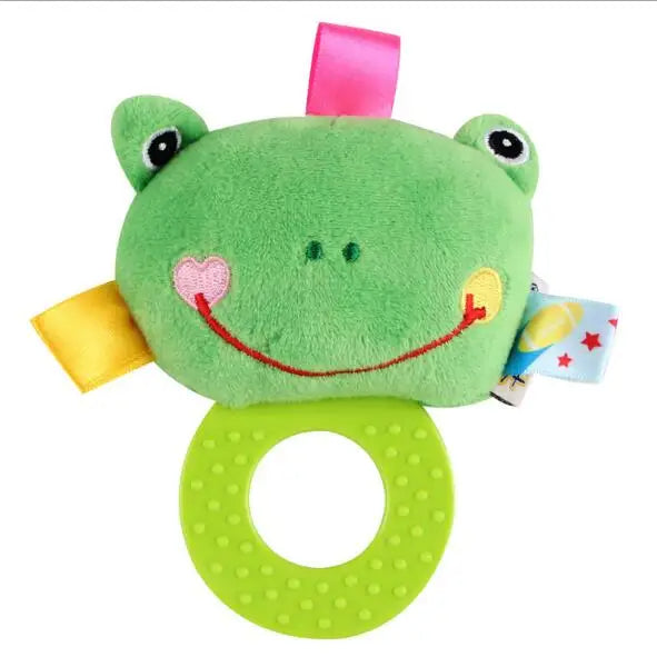 B023 - Baby hand gripping gum rattle plush toy