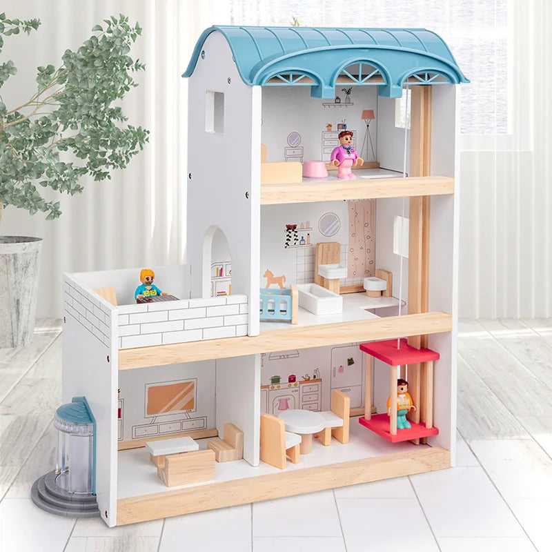 M259 - Wooden doll house 42 x 39 cm