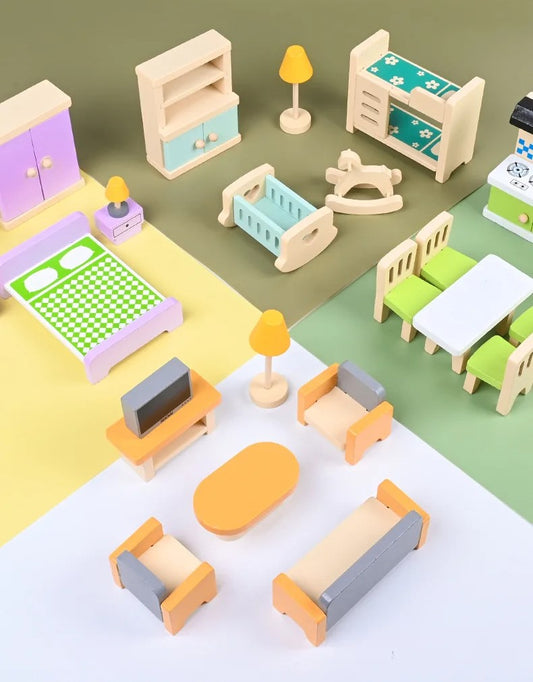 M250 - Doll House Wooden Furniture Set