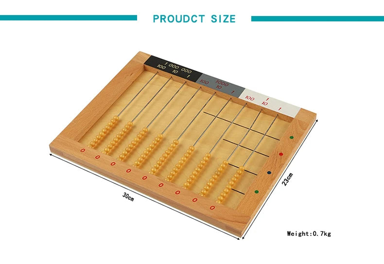 Mo124 - Montessori flat bead frame