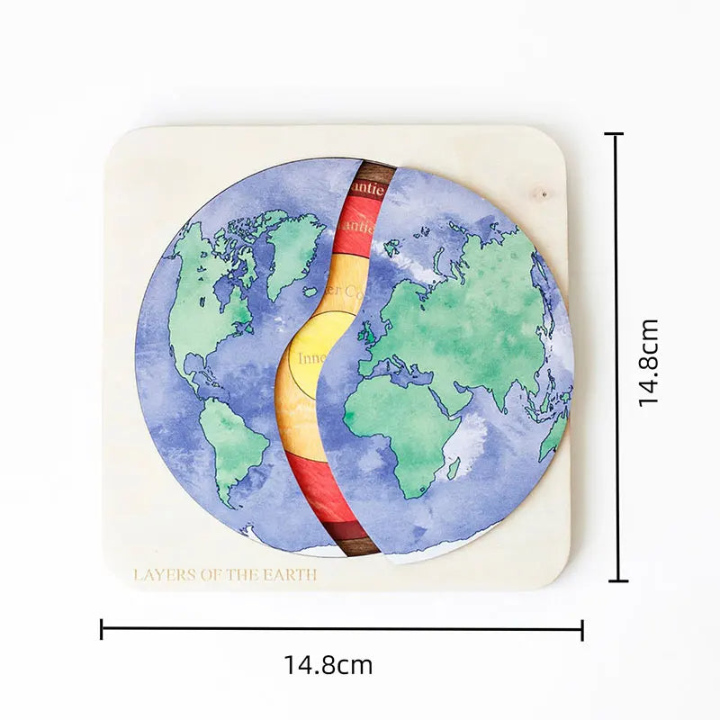 Mo086 - Montessori multi-layer Earth puzzle